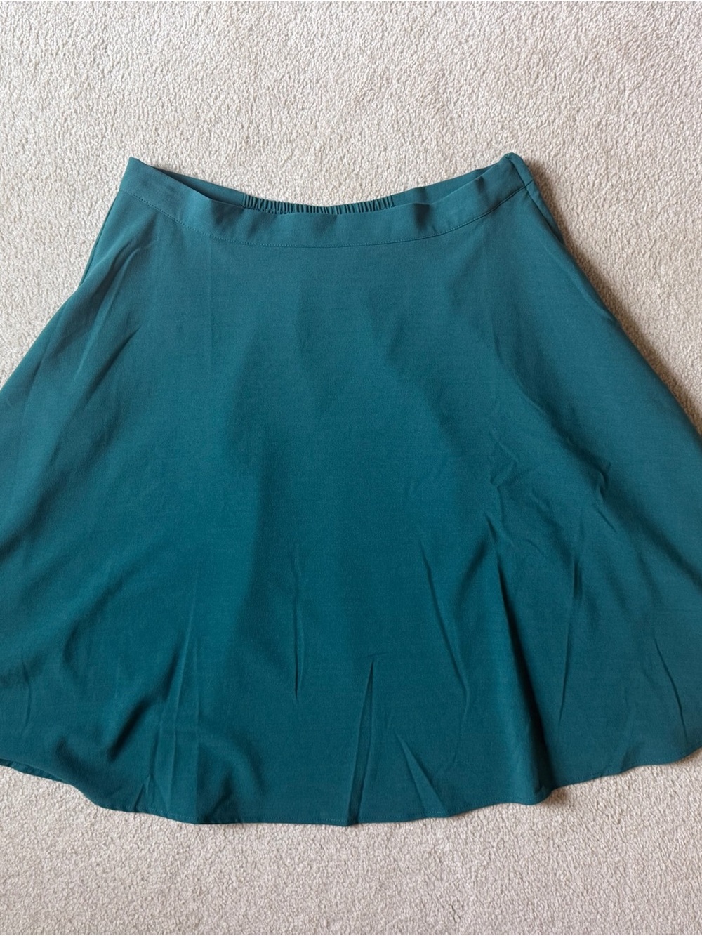 ModCloth Dark Green Sway Circle Skirt Christmas Partial Elastic Waist XL